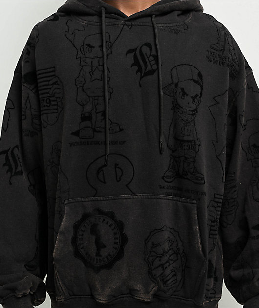 XG Chemical WashDocking Sweatshirt スウェット Chemical Wash Docking Sweatshirt / BLACK – XGALX OFFICIAL SHOP