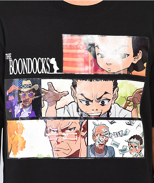 The Boondocks Comic Strip Black T-Shirt | forum.iktva.sa