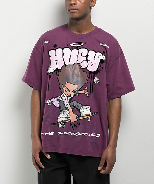 The Boondocks Huey Purple Stone Wash T-Shirt | Zumiez