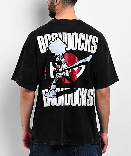 The Boondocks Huey Samurai Acid Wash Black T-Shirt