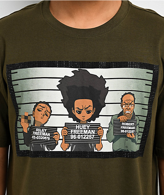 The Boondocks Mugshot Stones Green T-Shirt