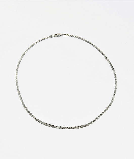 The Gold Gods 22" White Gold Rope Chain Necklace