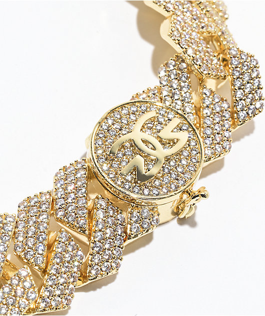 The Gold Gods 3 Row 18mm Diamond Gold Cuban Chain