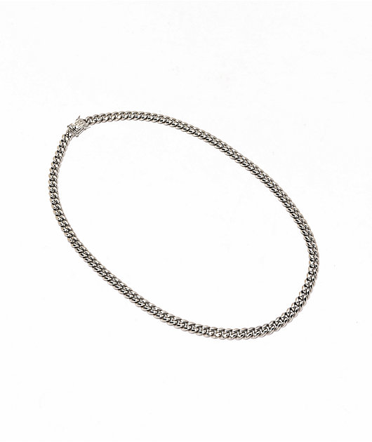 The Gold Gods 6mm Miami Cuban Chain 18" White Gold Necklace