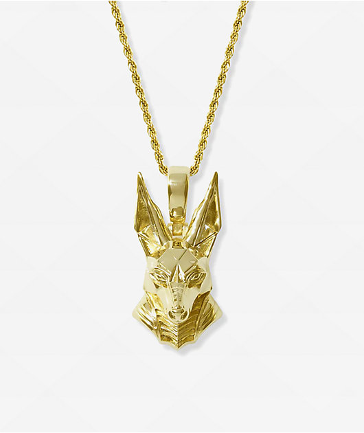 The Gold Gods Anubis 22" Gold Rope Chain Necklace