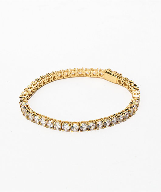 The Gold Gods Diamond 4mm Yellow Gold Tennis Bracelet