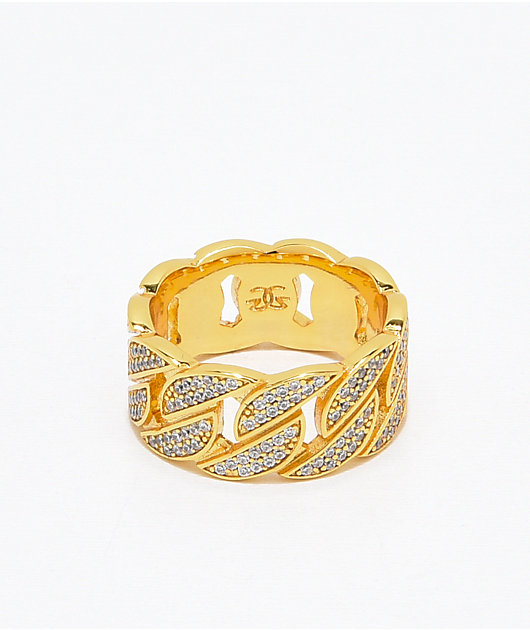 The Gold Gods Diamond Cuban Ring