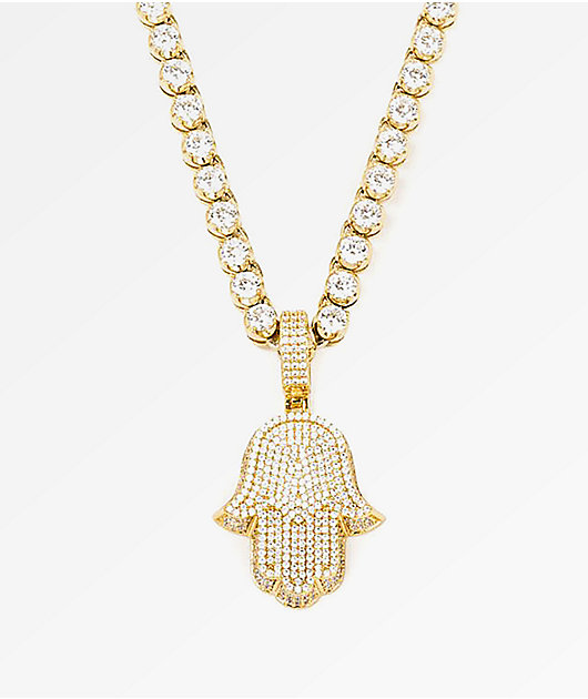 hamsa gold chain