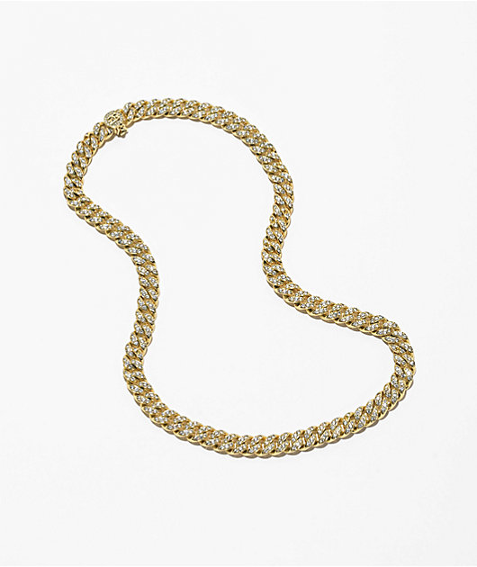 The Gold Gods Diamond Micro Cuban Necklace | Zumiez