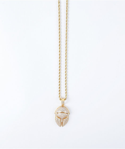 The Gold Gods Diamond Trojan Pendant 22