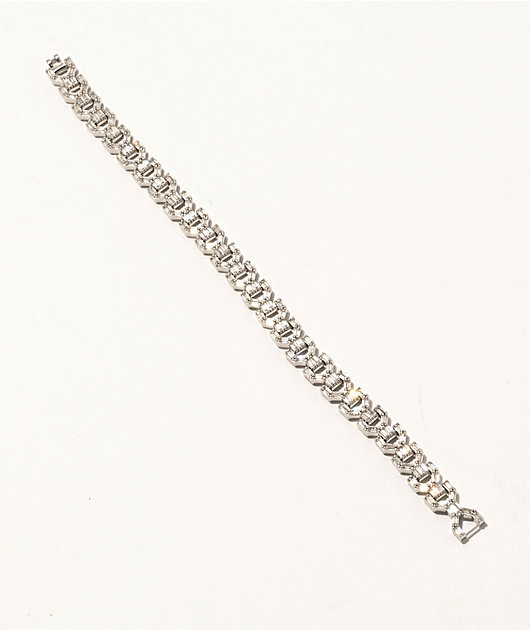 The Gold Gods Diamond Y Link 8mm White Gold Bracelet