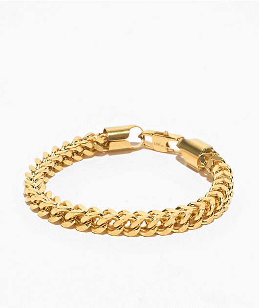 The Gold Gods Franco 6mm Gold Box Chain Bracelet