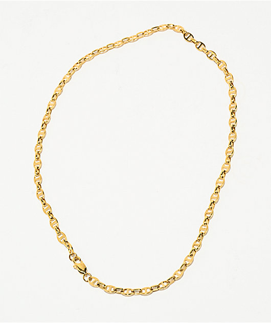 The Gold Gods Mariner Anchor Chain Necklace