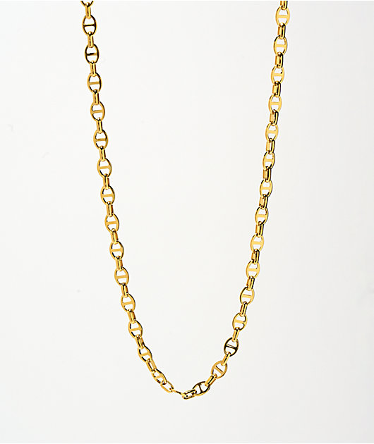 The Gold Gods Mariner Anchor Chain Necklace