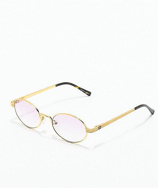The Gold Gods The Ares Gold & Pink Gradient Sunglasses