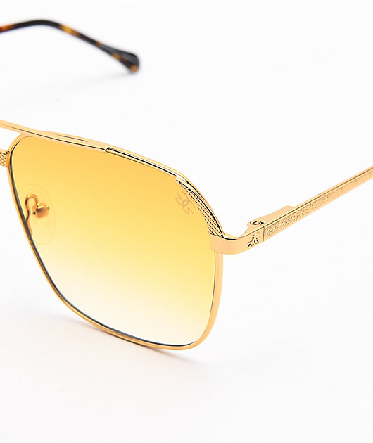 The Gold Gods The Hades Orange & Gold Sunglasses