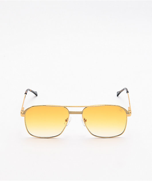 The Gold Gods The Hades Orange & Gold Sunglasses