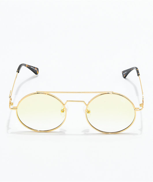 The Gold Gods Visionaries Gold & Yellow Gradient Sunglasses | Zumiez