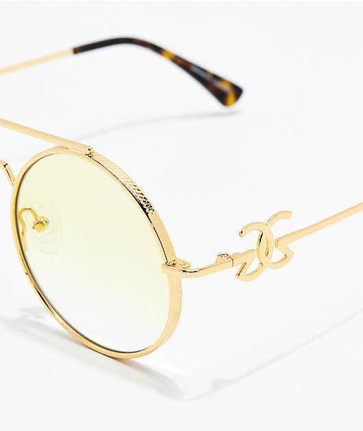The Gold Gods Visionaries gafas de sol amarillas de oro