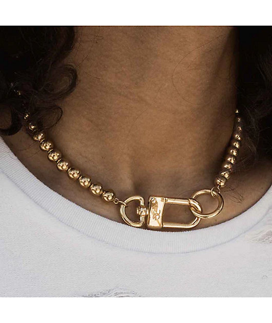 The Gold Gods collar de cadena de oro y perlas de 18