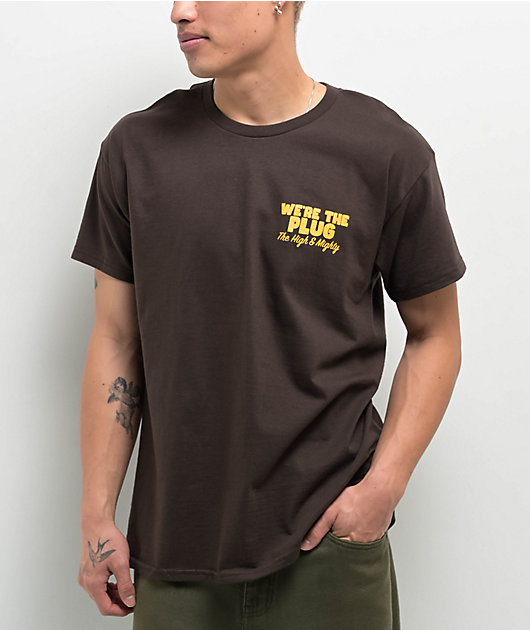 The High & Mighty The Plug Brown T-Shirt | Zumiez