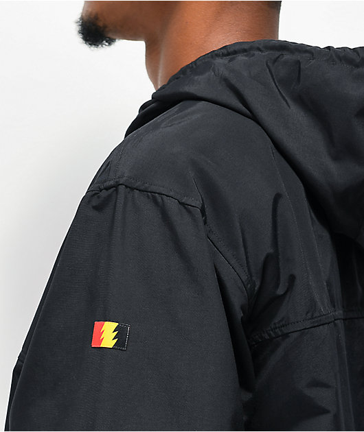 The Hundreds Port Black Windbreaker Jacket