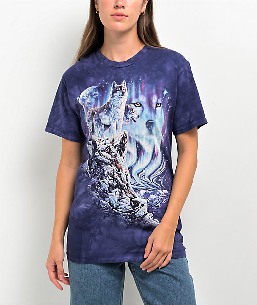 The Mountain Find 10 Wolves Blue Tie Die T-Shirt | Zumiez