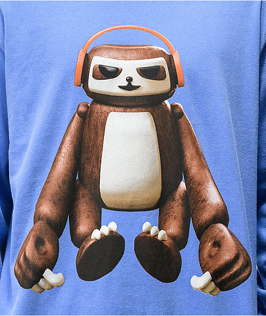The Nations Chill Sloth Blue Long Sleeve T-Shirt