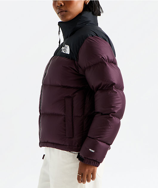 The North Face 1996 Retro Nuptse Burgundy Puffer Jacket