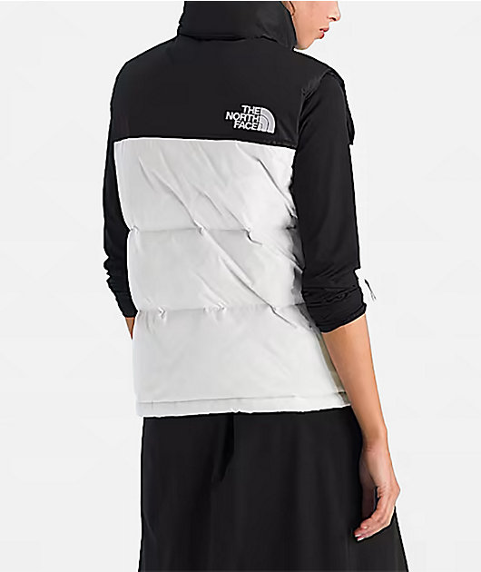The North Face 1996 Retro Nuptse White & Black Puffer Vest