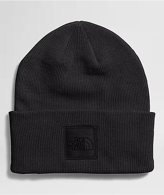The North Face Big Box Logo Black Beanie | Zumiez