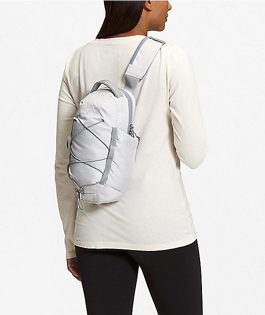 The North Face Borealis Off White & Grey Sling Bag