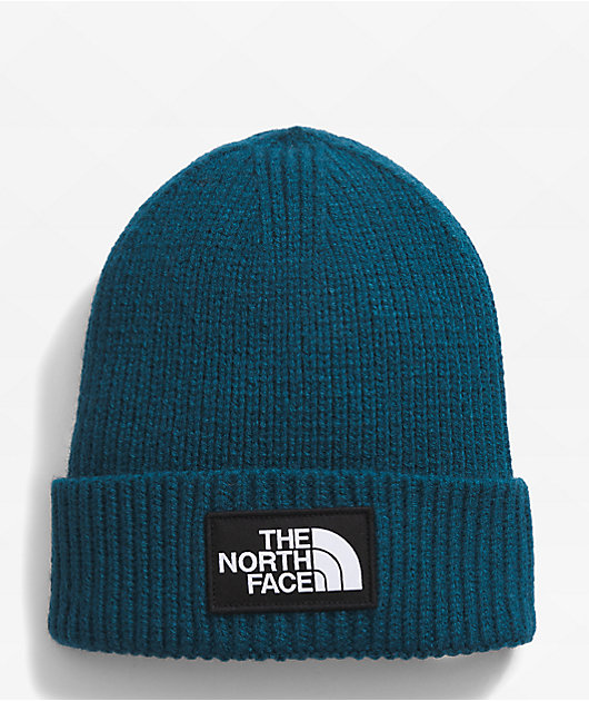 ザ・ノース・フェイス NF51880 ネイビー 9インチ The North Face Box Logo Midnight Petrol Beanie | Zumiez