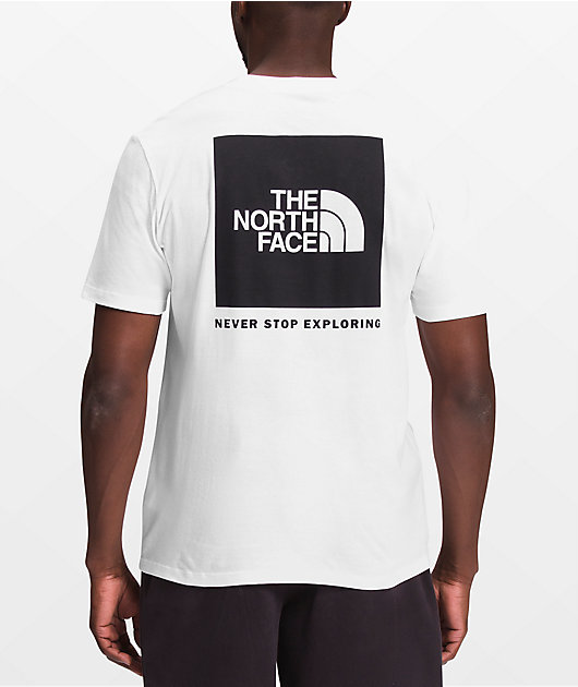 03024● 20AW THE NORTH FACE BOX LOGO The North Face Box White T-Shirt | Zumiez