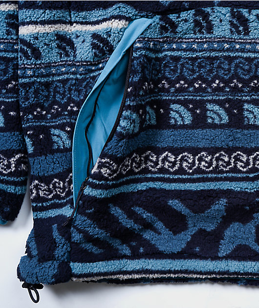 The North Face Campshire Printed Navy Tech Fleece Hoodie