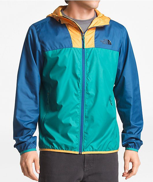 north face blue and yellow jacket