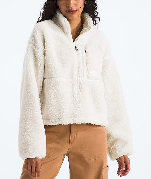 The North Face Extreme Pile White Dune Half Zip Jacket | Zumiez