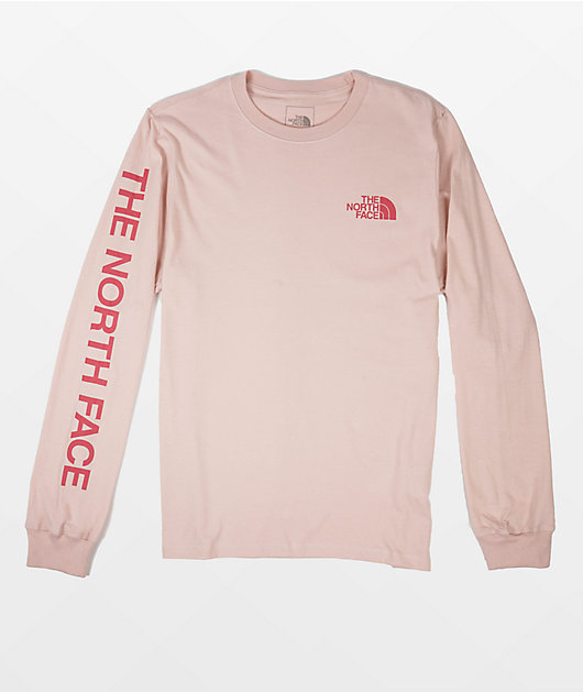 The North Face Graphic Pink Moss Long Sleeve T-Shirt