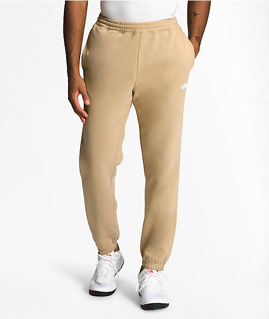 Ardene Man Solid Sweatpants For Men in Khaki, Size, Polyester/Cotton, Fleece-Lined