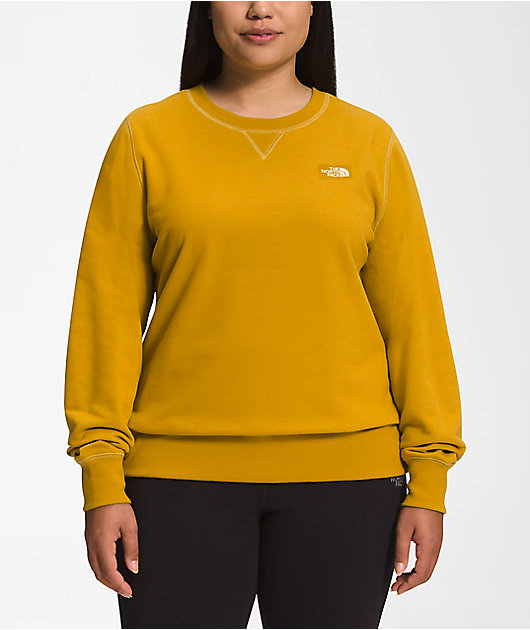 North face yellow sweatshirt top