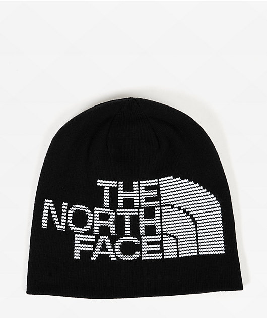 The North Face Highline Black & White Reversible Skully Beanie
