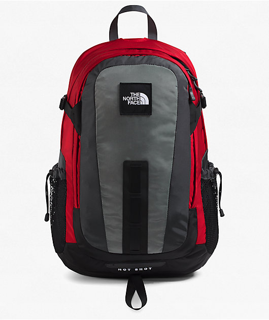 The North Face Hot Shot SE Red & Zinc Backpack | Zumiez