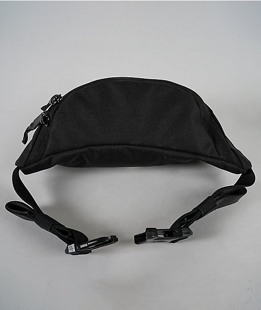 Black Nylon Zip Fanny Pack