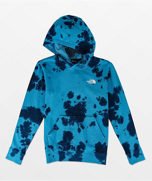 The North Face Kids Printed Black Blue Tie Dye Hoodie Zumiez