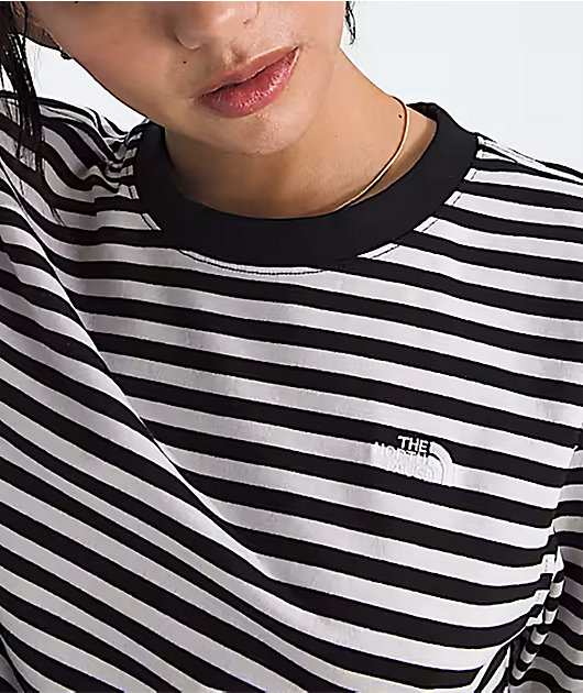 The North Face TNF Black & White Dune Stripe T-Shirt | Zumiez
