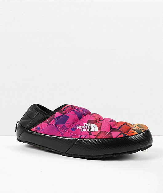 The North Face Thermoball Pink & Black Tract Mule Slippers | Zumiez