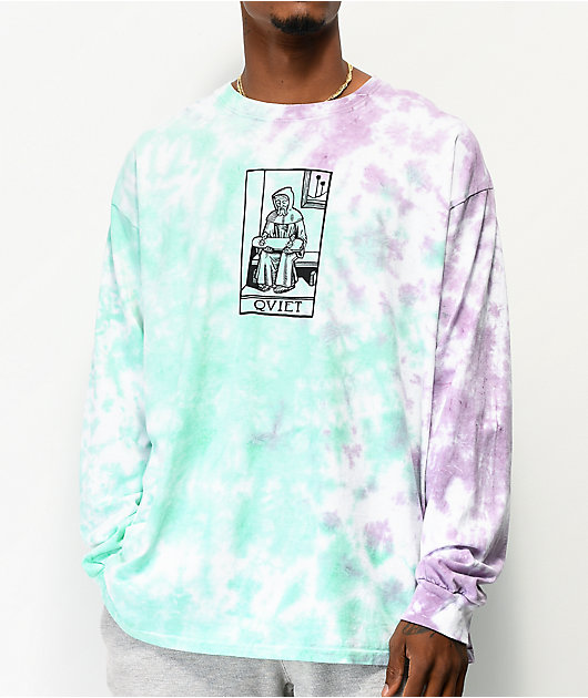 Purple, Green, and White Tie Dye Shirt (S) · Dragonistic · Online