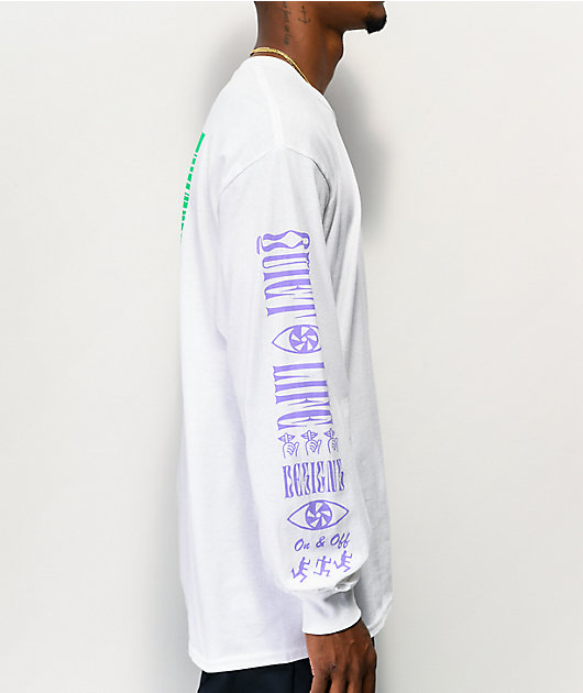 White purple and green shirt Clearance