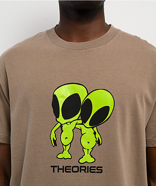 Theories Twins Faded Brown T-Shirt