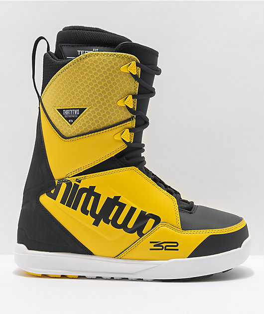 ThirtyTwo Lashed Black & Yellow Snowboard Boots 2021 | Zumiez